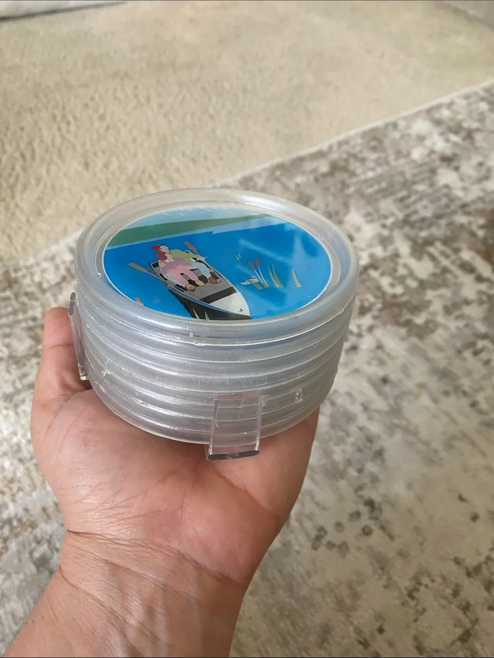 Set of eight vintage coasters